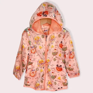 NWOT Mayoral hooded jacket sherbet orange with donut animals size 3 years